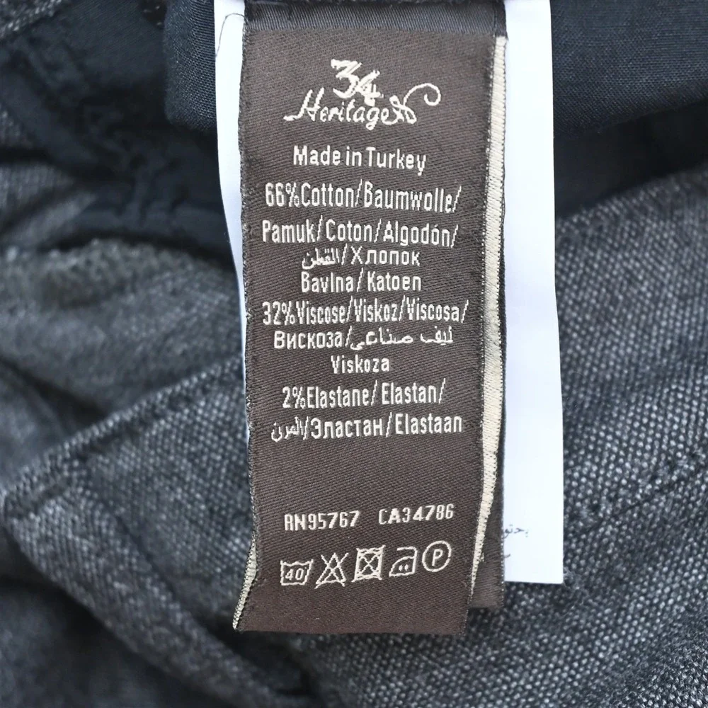 34 Heritage 38x34 Gray Knit Stretch Charisma Comfort Rise Classic Straight Jeans